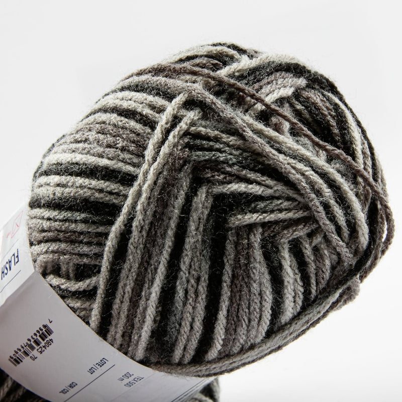 Black Grey Mix - Flash Yarn 100 Grams 200 Metres Knitting and Crochet Yarn