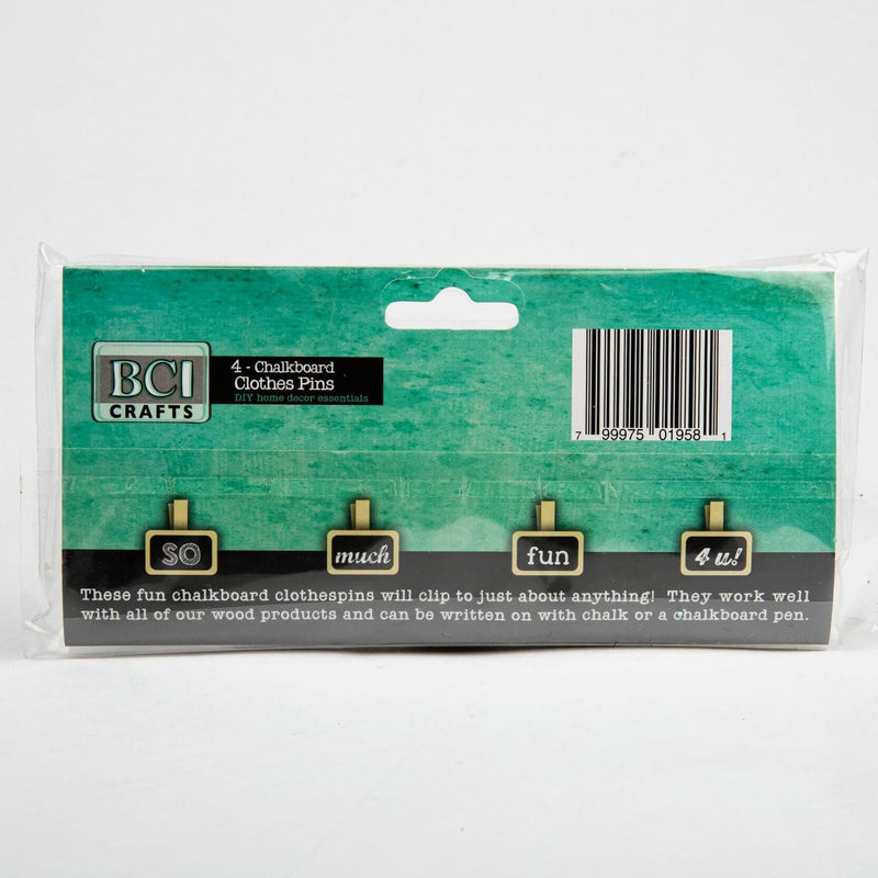 Medium Sea Green Chalkboard Clothespins   4/Pkg Kids Wood Craft