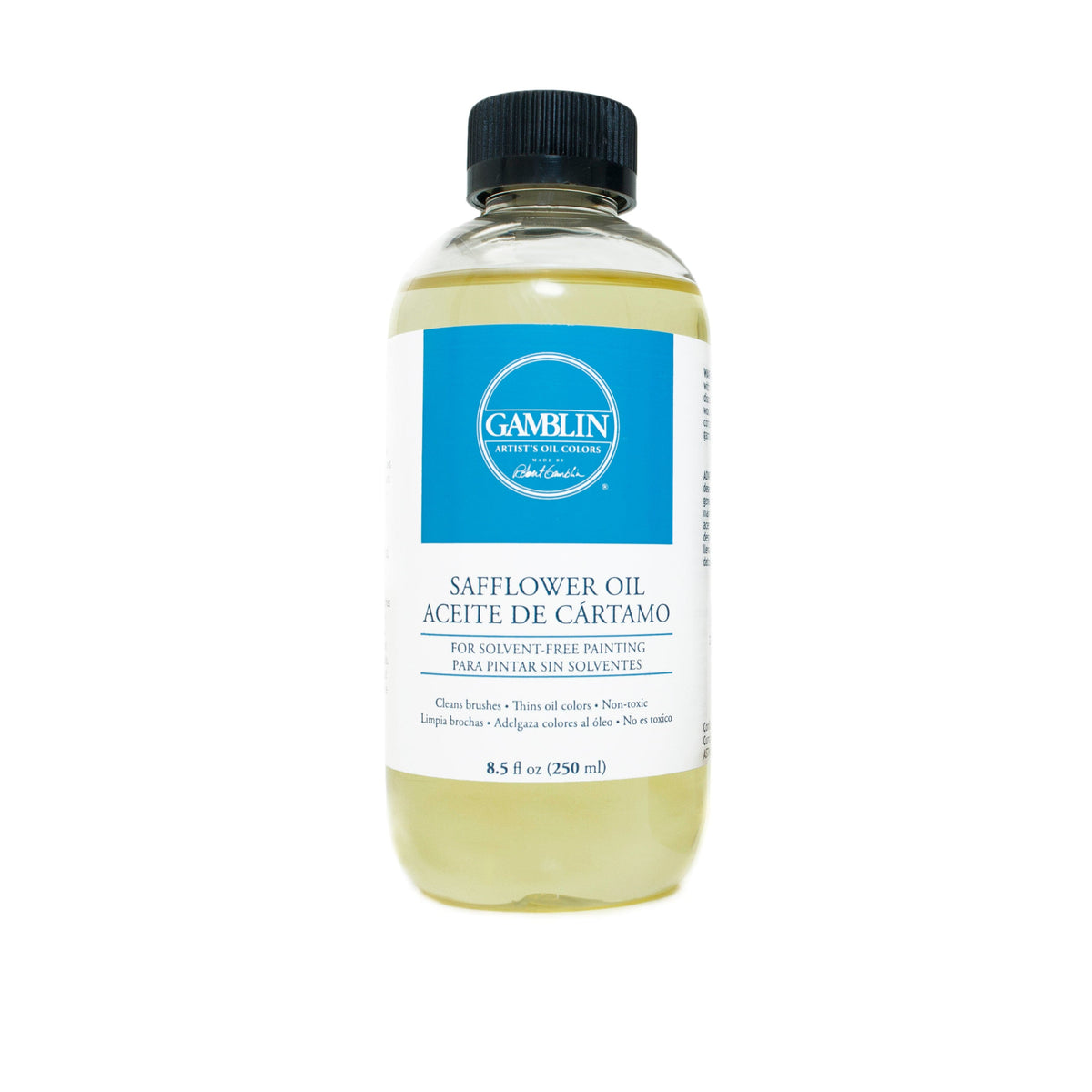 Dark Cyan Gamblin Safflower Oil 250mL/8.5Oz Printmaking