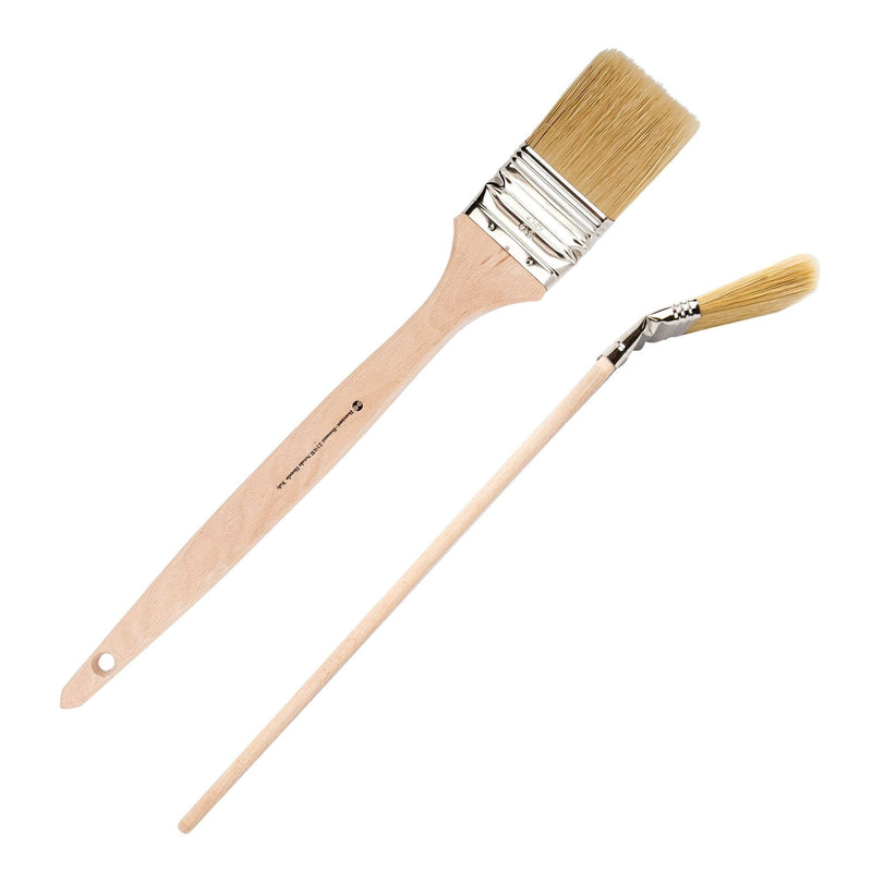 Wheat Borciani Bonazzi Professional Artist Paint Brush Natural Bristle Series 210/R Size 20 Angled Radiator Paint Brushes