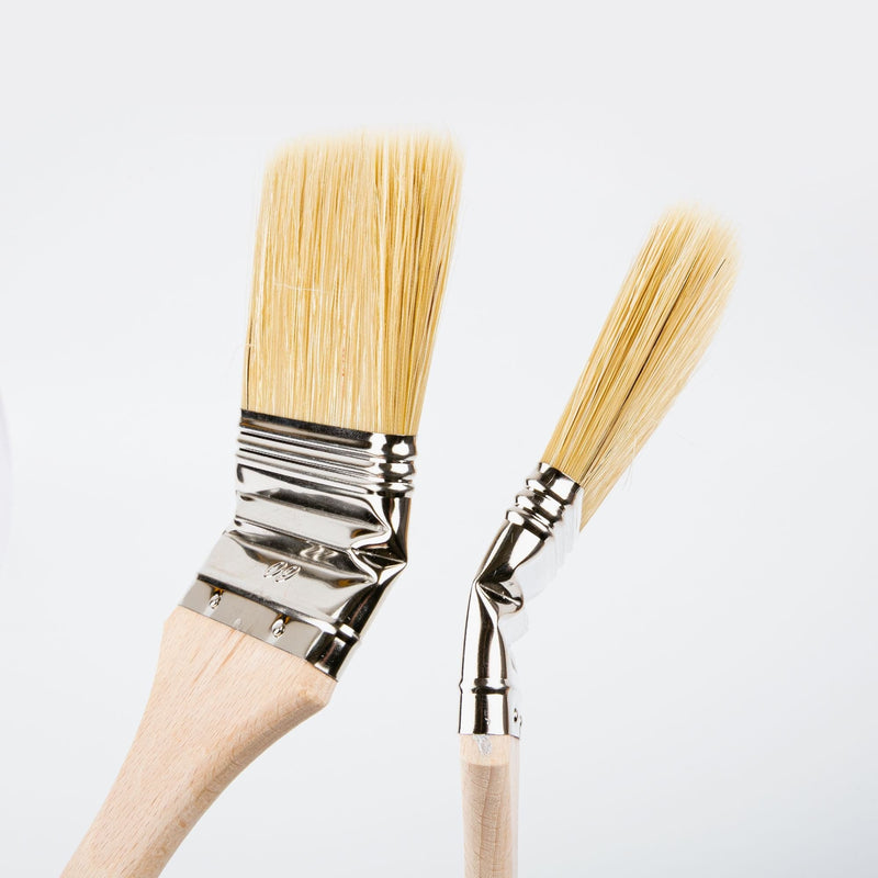 Tan Borciani Bonazzi Professional Artist Paint Brush Natural Bristle Series 210/R Size 20 Angled Radiator Paint Brushes