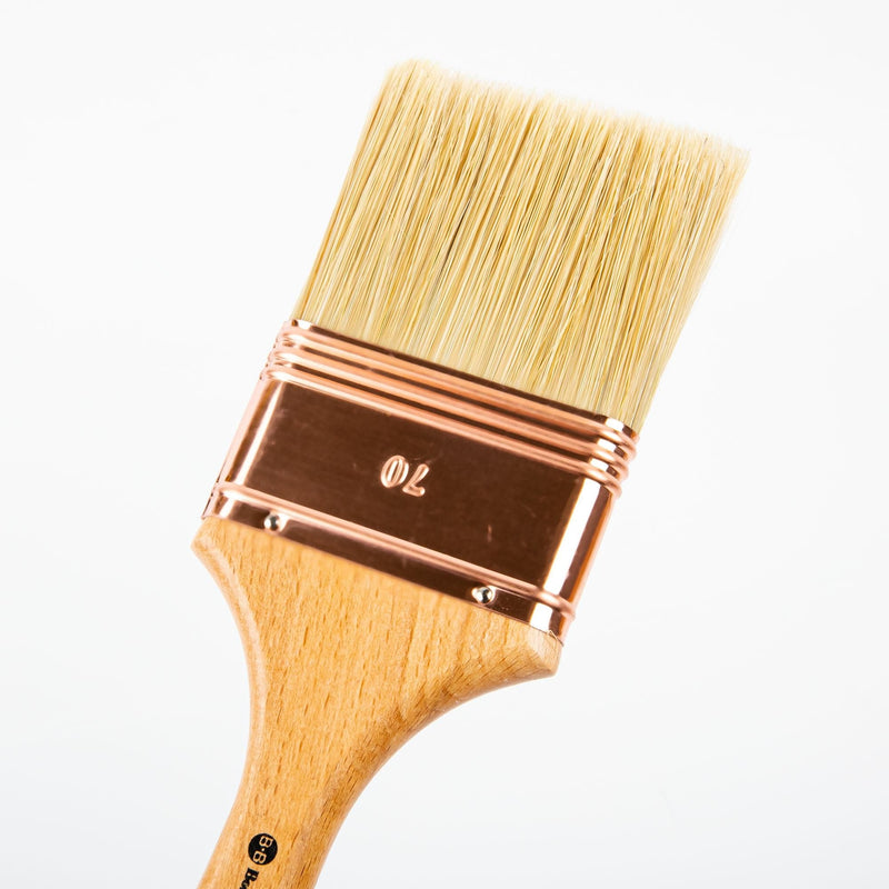 Light Goldenrod Borciani Bonazzi Professional Artist Paint Brush Natural Bristle Series 230/CC Size 70 Triple Thickness Paint Brushes