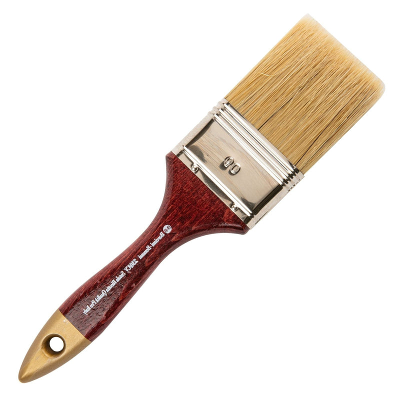 Dark Red Borciani Bonazzi Professional Artist Paint Brush Natural Bristle Series 230/CV Size 60 Triple Thickness Paint Brushes