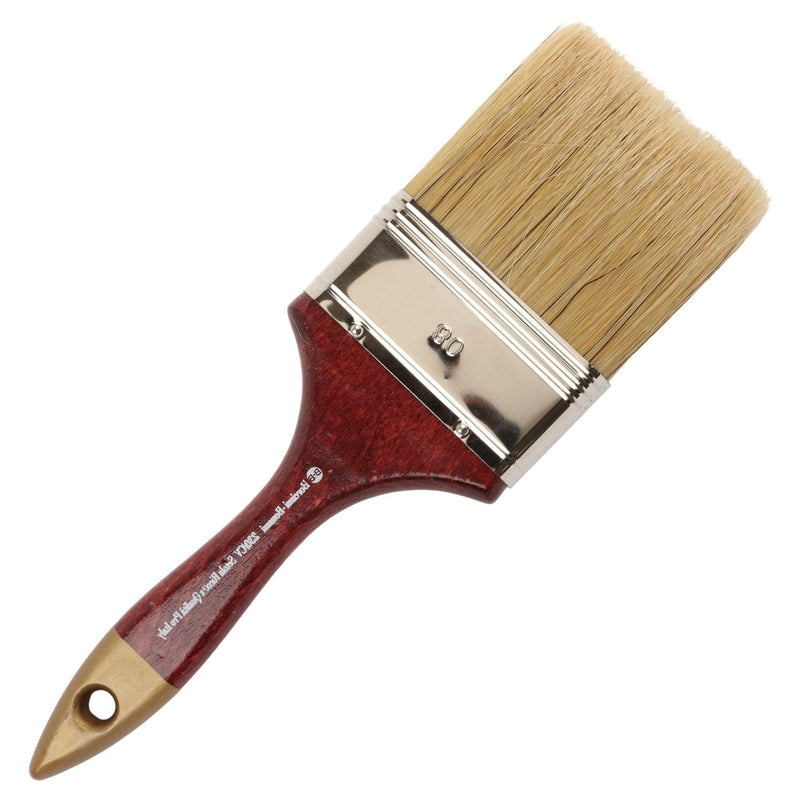 Saddle Brown Borciani Bonazzi Professional Artist Paint Brush Natural Bristle Series 230/CV Size 80 Triple Thickness Paint Brushes