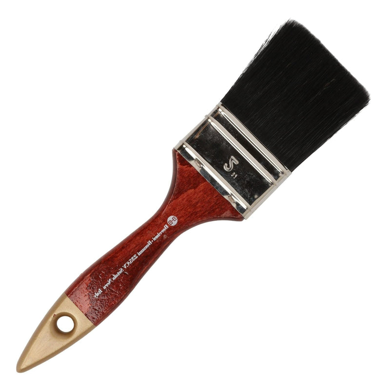 Dark Red Borciani Bonazzi Professional Artist Paint Brush Black Bristle Series 235/CV Size 5cm Triple Thickness Paint Brushes