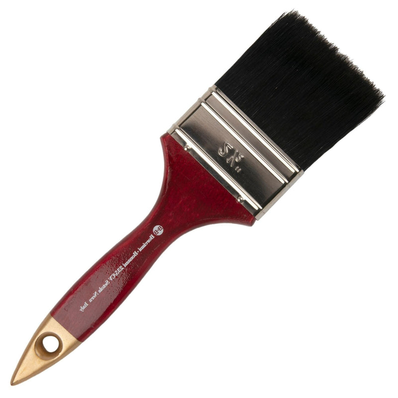 Dark Red Borciani Bonazzi Professional Artist Paint Brush Black Bristle Series 235/CV Size 6cm Triple Thickness Paint Brushes