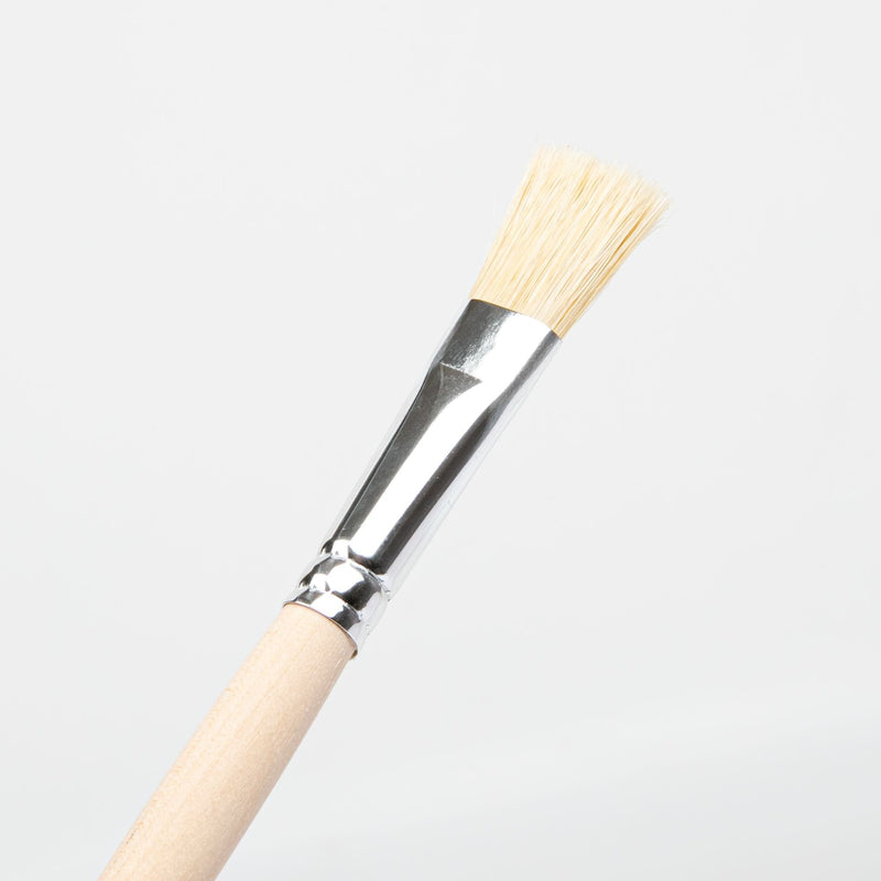 White Smoke Borciani Bonazzi Professional Artist Paint Brush Natural Bristle Series 48 Size 12 Flat Paint Brushes