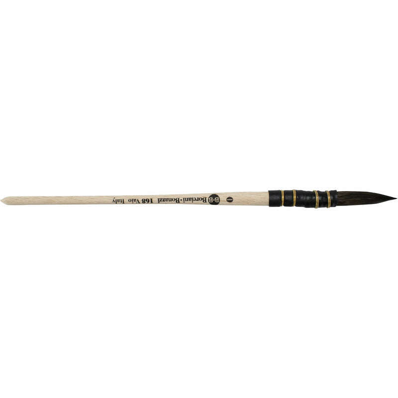 Gray Borciani Series 168 Squirrel Quill Watercolor Professional Artist Paint Brush Size 0 Paint Brushes