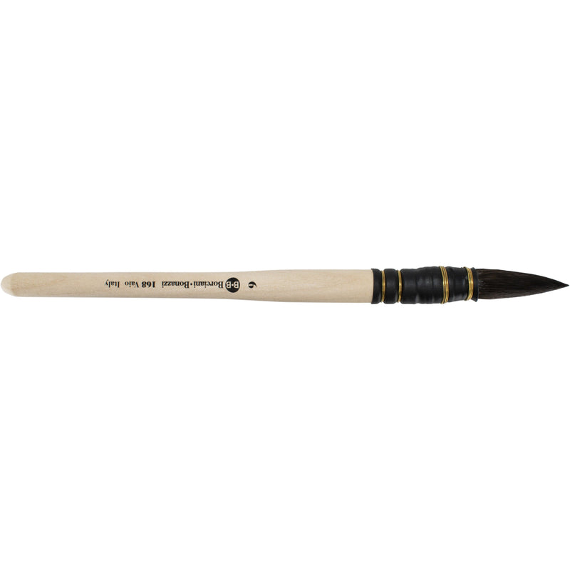 Gray Borciani Series 168 Squirrel Quill Watercolor Professional Artist Paint Brush Size 6 Paint Brushes