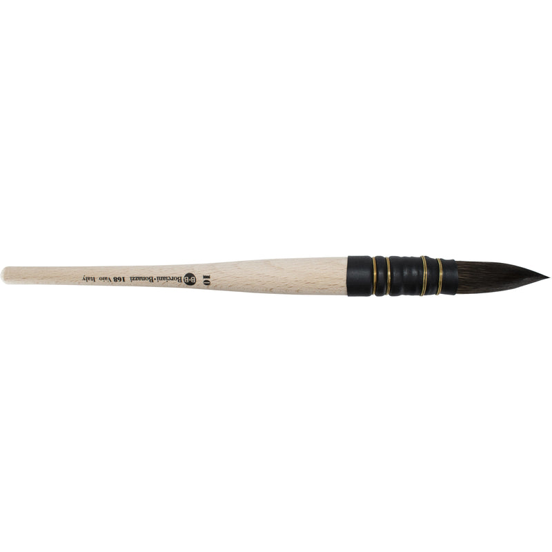 Gray Borciani Series 168 Squirrel Quill Watercolor Professional Artist Paint Brush Size 10 Paint Brushes