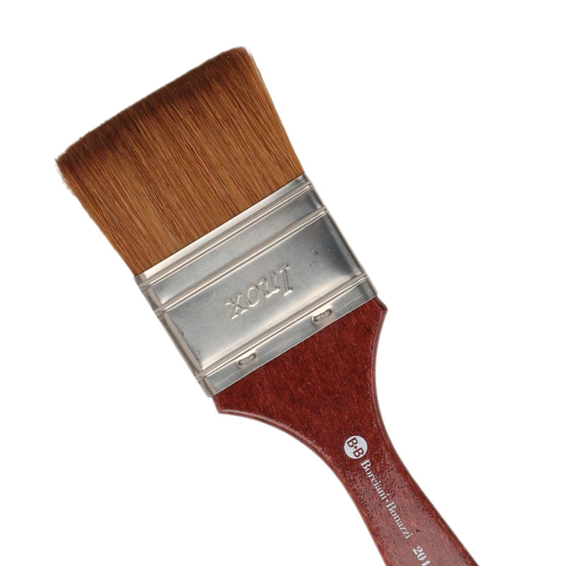 Saddle Brown Borciani Bonazzi Professional Artist Paint Brush Kolinsky Sable Series 204 Size 50 Mottler Paint Brushes