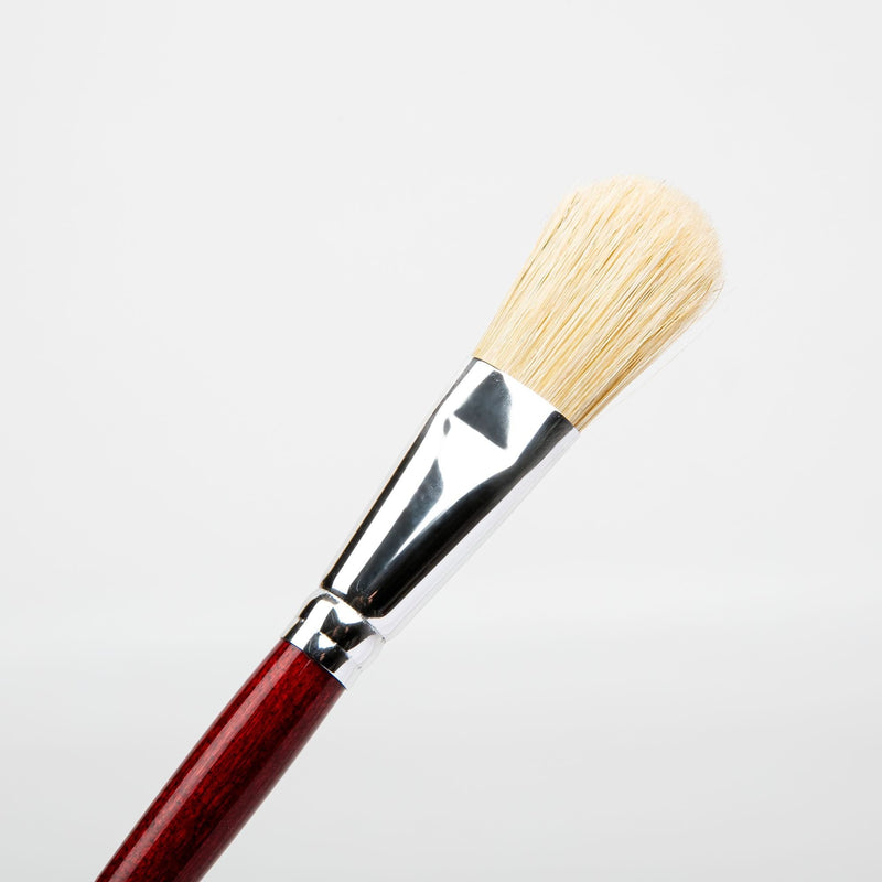 Wheat Borciani Bonazzi Professional Artist Paint Brush Natural Bristle Series 45/V Size 4 Filbert Paint Brushes