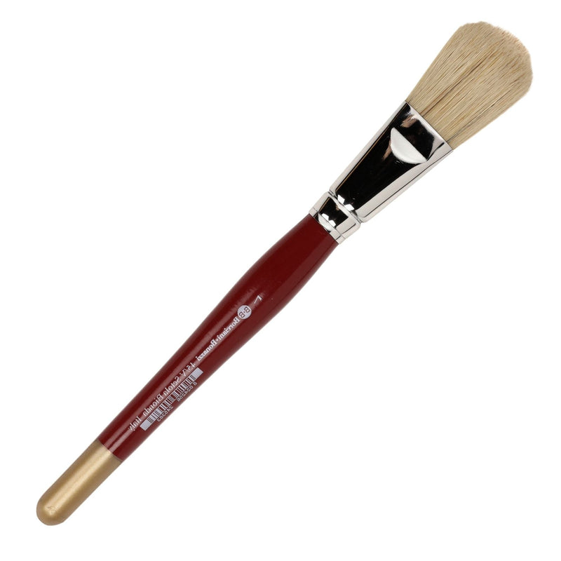 Dark Red Borciani Bonazzi Professional Artist Paint Brush Natural Bristle Series 45/V Size 7 Filbert Paint Brushes