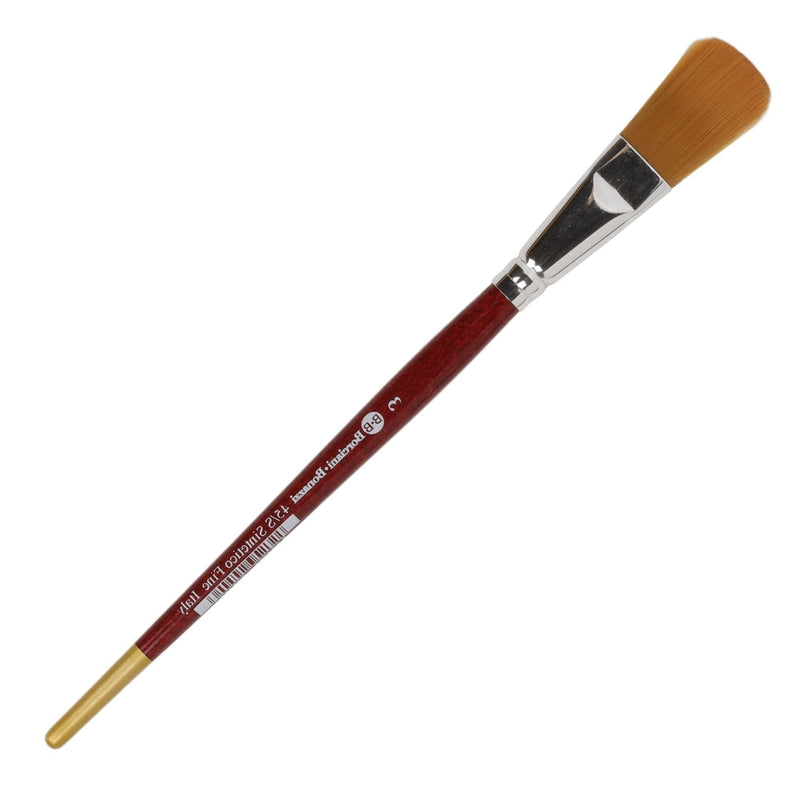 Dark Red Borciani Bonazzi Professional Artist Paint Brush Gold Synthetic Series 45/S Size 3 Filbert Paint Brushes