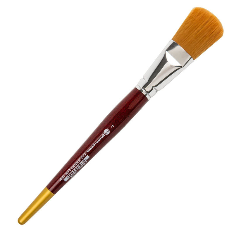 Dark Red Borciani Bonazzi Professional Artist Paint Brush Gold Synthetic Series 45/S Size 7 Filbert Paint Brushes