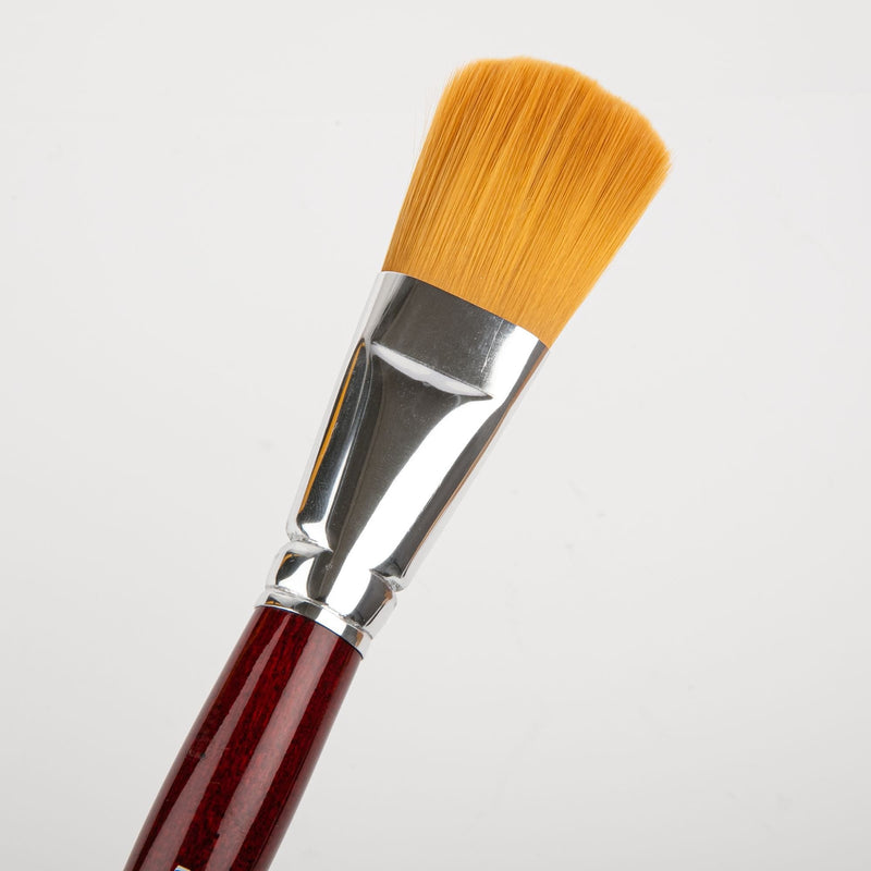 Goldenrod Borciani Bonazzi Professional Artist Paint Brush Gold Synthetic Series 45/S Size 7 Filbert Paint Brushes
