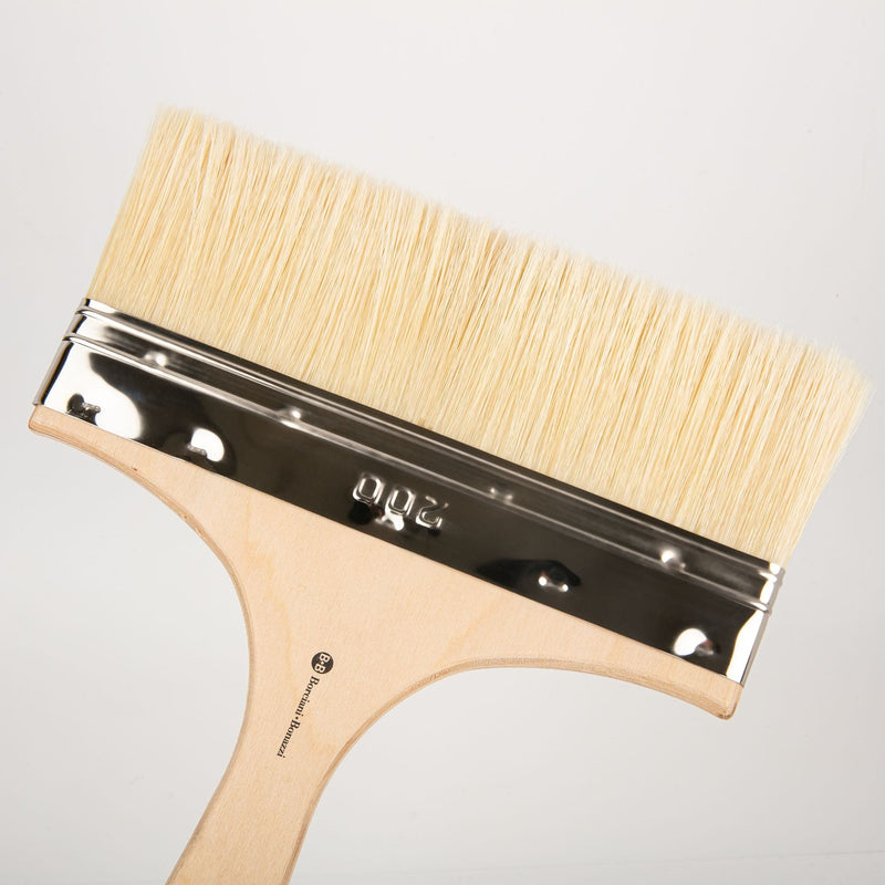 Wheat Borciani Bonazzi Professional Artist Paint Brush Extra Fine White Bristle Series 208 Size 200mm Double Thickness Paint Brushes