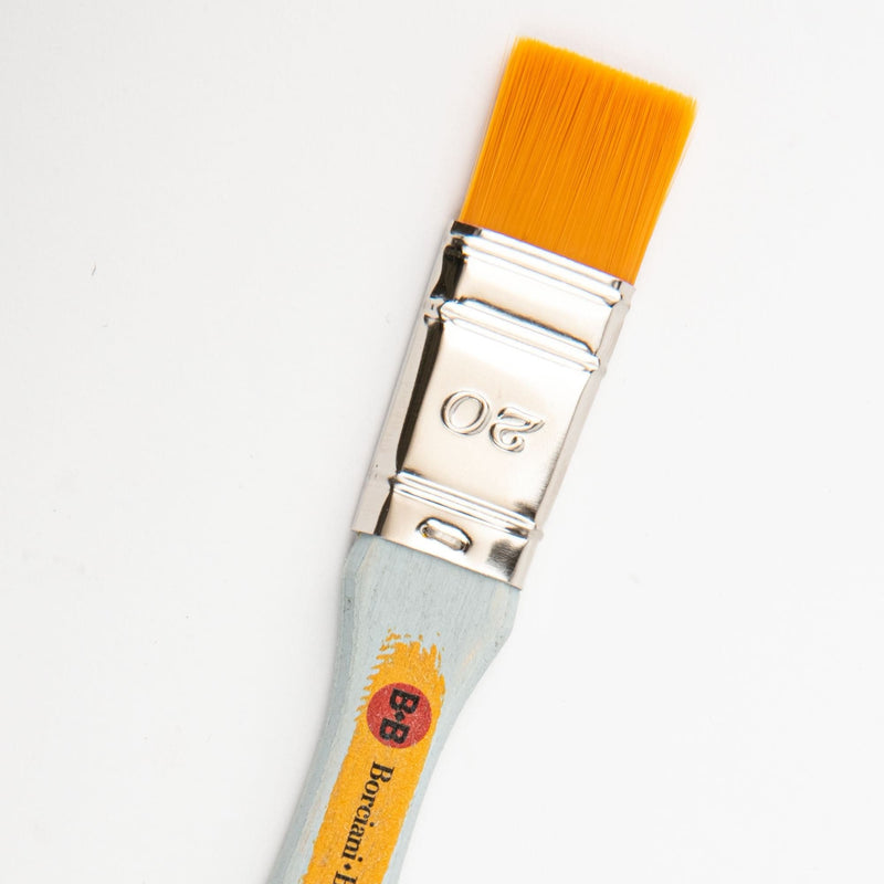 Dark Orange Borciani Bonazzi Professional Artist Paint Brush Gold Synthetic Series 302 Size 20 Simple Thickness Paint Brushes