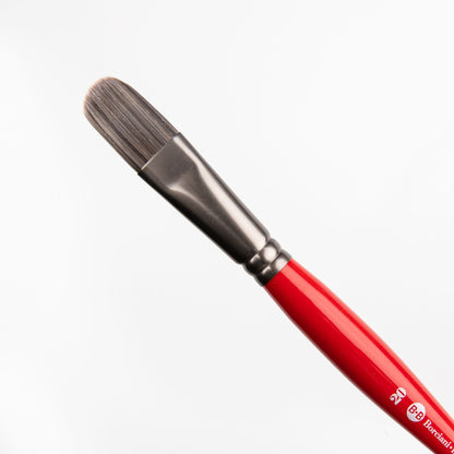 Dim Gray Borciani Bonazzi Professional Artist Brush UNICO Series 812 SIZE 20 Silver Synthetic Short Handle Cat's Tongue Made in Italy Paint Brushes