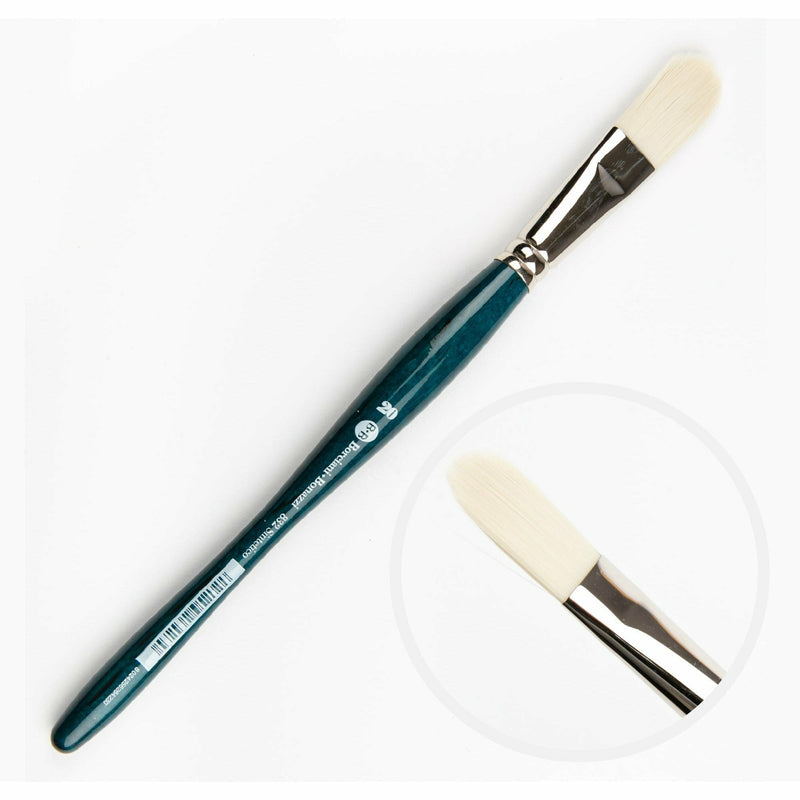 White Smoke Borciani Bonazzi Professional Artist Brush UNICO Series 832 SIZE 20 Off-White Synthetic Short Handle Cat's Tongue Made in Italy Paint Brushes