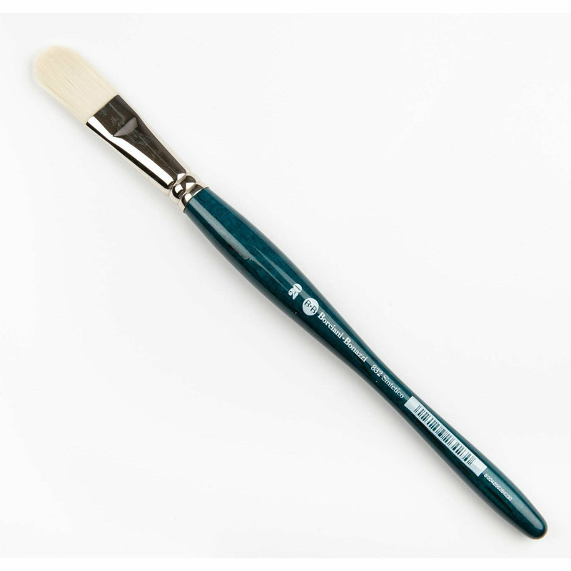 Dark Slate Gray Borciani Bonazzi Professional Artist Brush UNICO Series 832 SIZE 20 Off-White Synthetic Short Handle Cat's Tongue Made in Italy Paint Brushes