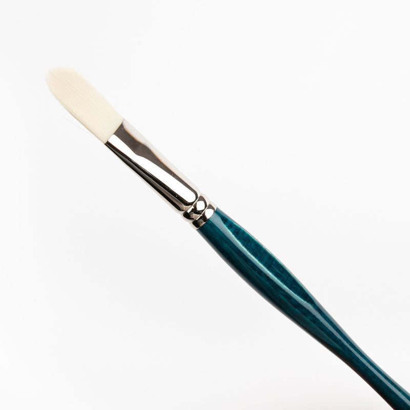 Dark Slate Gray Borciani Bonazzi Professional Artist Brush UNICO Series 832 SIZE 20 Off-White Synthetic Short Handle Cat's Tongue Made in Italy Paint Brushes