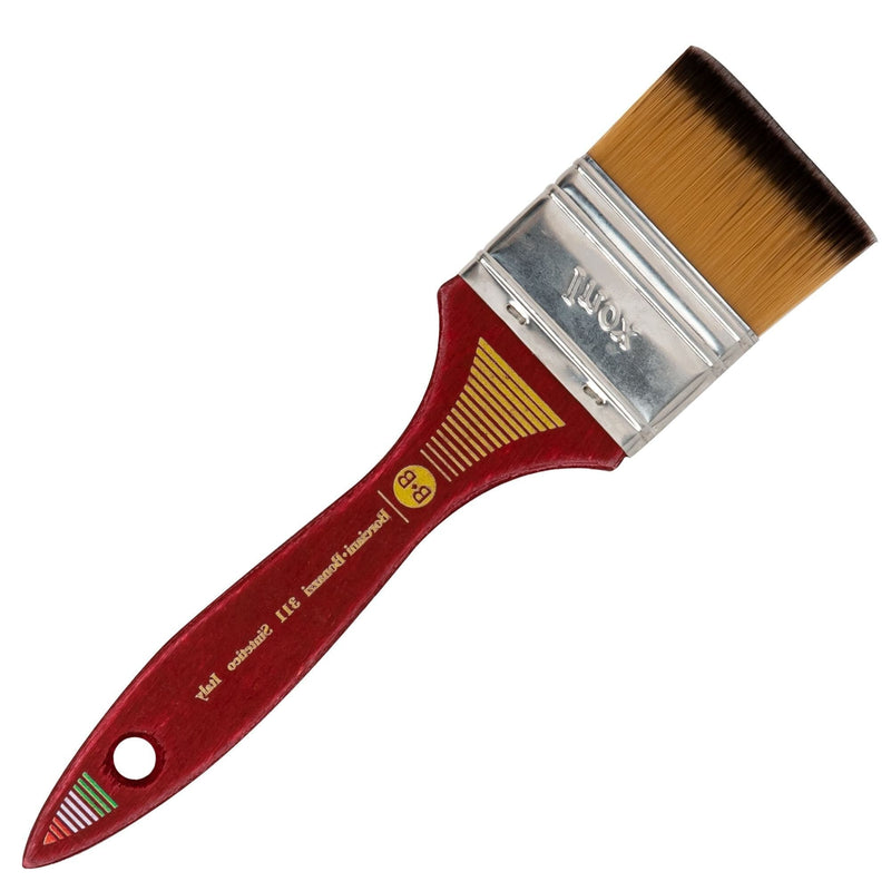 Dark Red Borciani Bonazzi Professional Artist Paint Brush Badgerlon Synthetic Series 311 Size 50 Simple Thickness Paint Brushes