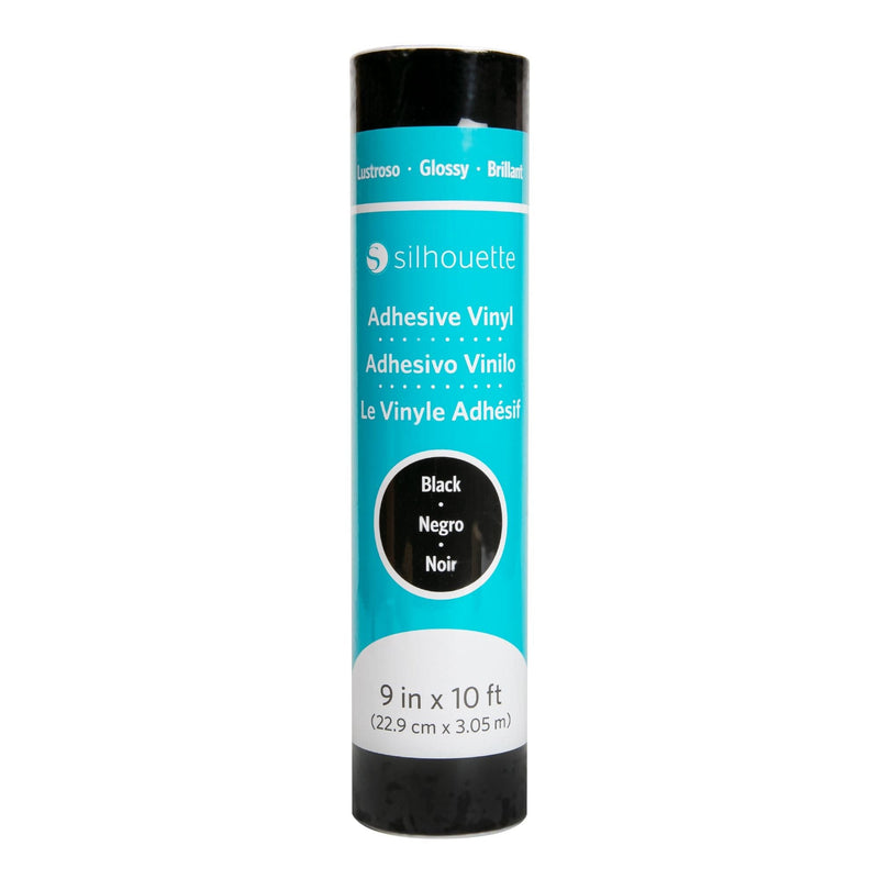 Turquoise Silhouette Permanent Glossy Vinyl 22.9x305cm - Black Vinyl
