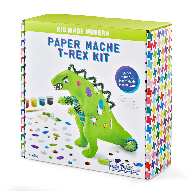 Lavender Kid Made Modern - Paint Your Own Paper Mache T Rex Kids Craft Kits