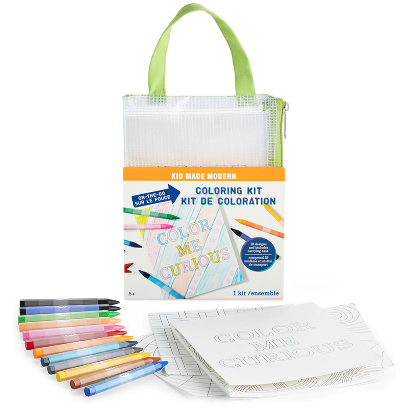 Light Gray Kid Made Modern - On-The-Go Colouring Kit Kids Activites