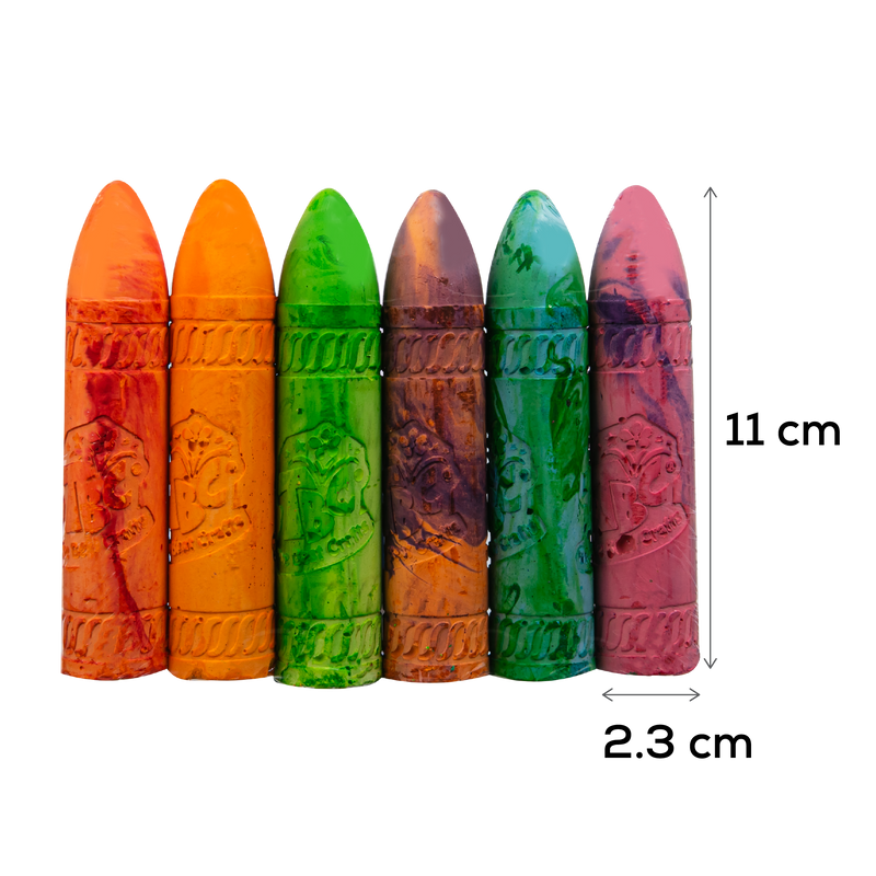 Chocolate TBC Washable Tie Dye Sidewalk Chalk (6 Piece) Kids Drawing Supplies