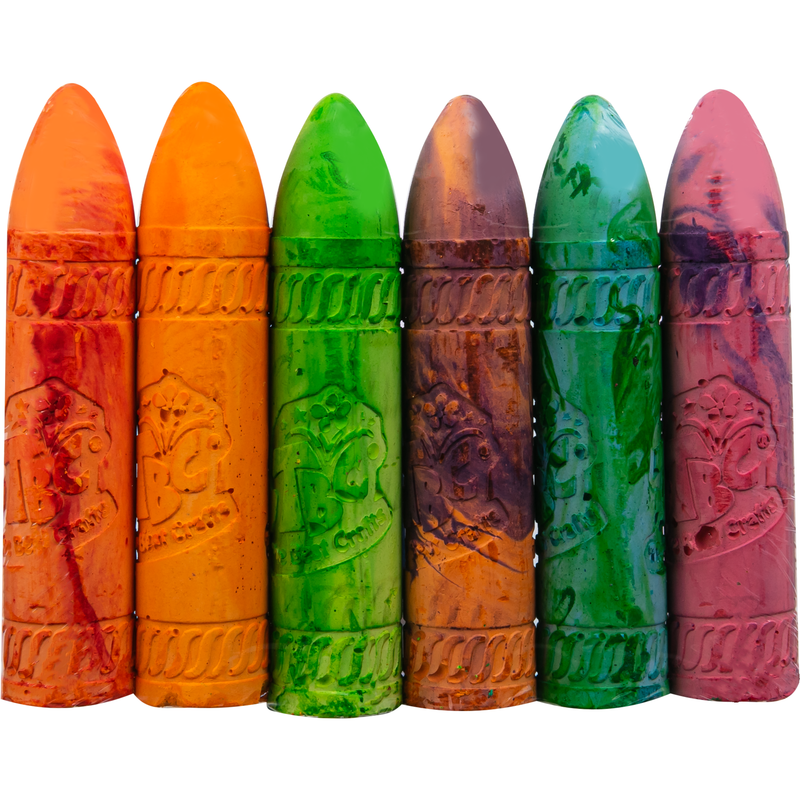 Chocolate TBC Washable Tie Dye Sidewalk Chalk (6 Piece) Kids Drawing Supplies