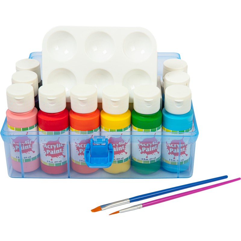 Light Gray TBC Acrylic Paint Kit (14 Pieces) Kids Painting Sets