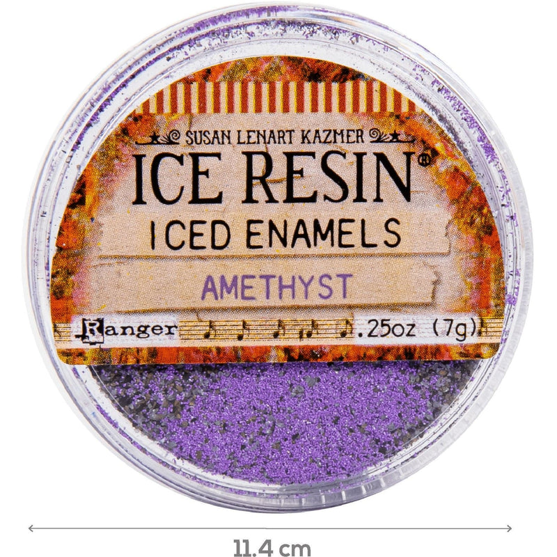 Light Slate Gray Ice Enamels Relique Powder 15ml - Amethyst Resin Mix Ins