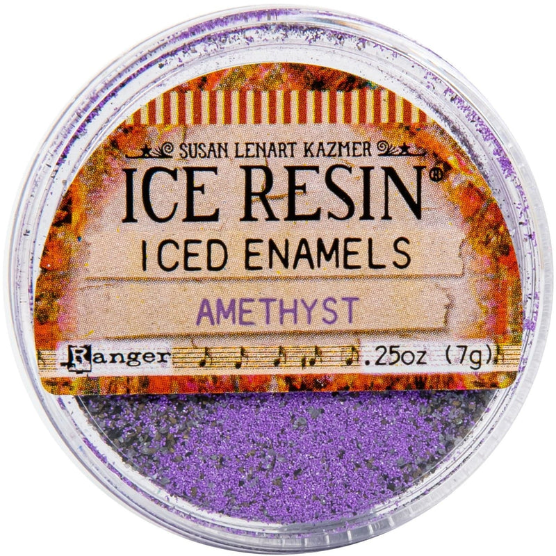 Tan Ice Enamels Relique Powder 15ml - Amethyst Resin Mix Ins