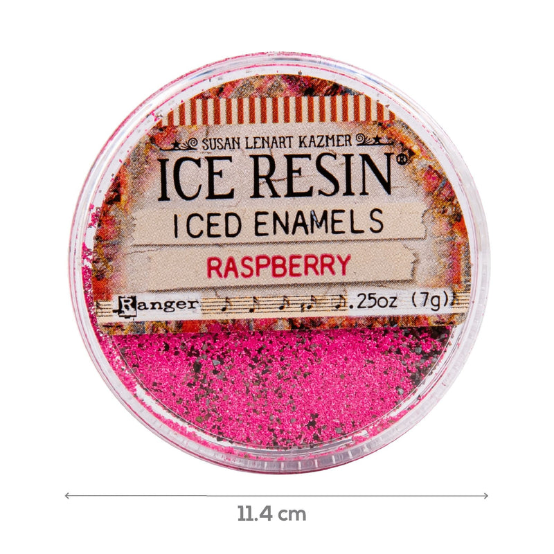 Violet Red Iced Enamels Relique Powder 15ml - Raspberry Resin Dyes Pigments and Colours