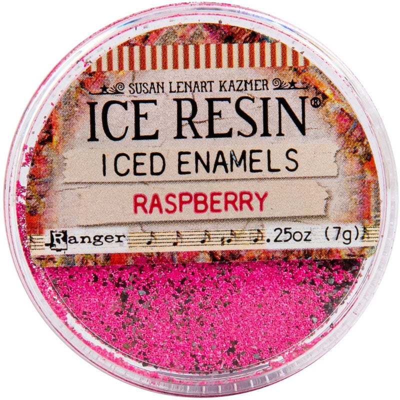 Violet Red Iced Enamels Relique Powder 15ml - Raspberry Resin Dyes Pigments and Colours