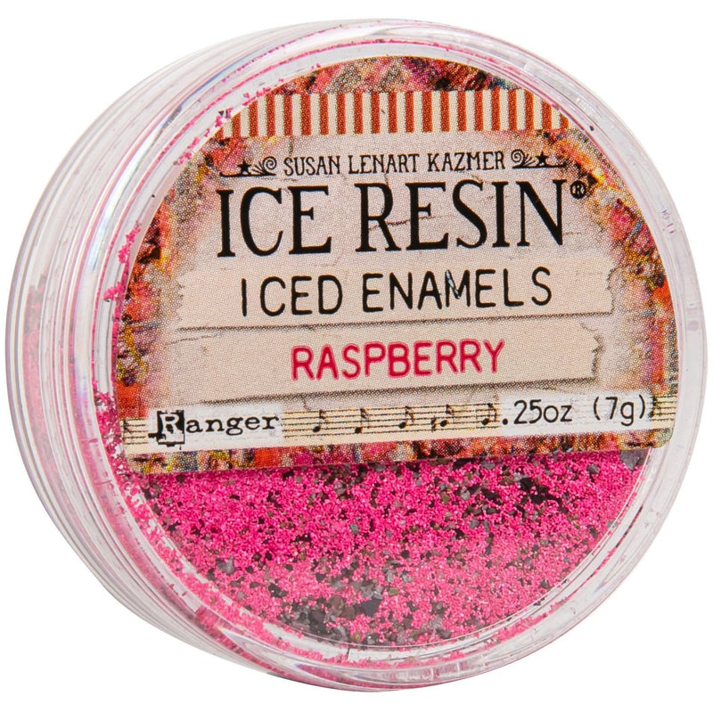 Violet Red Iced Enamels Relique Powder 15ml - Raspberry Resin Dyes Pigments and Colours