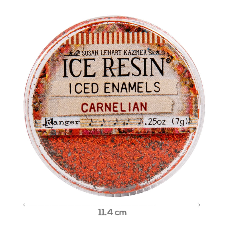 Sienna Iced Enamels Relique Powder 15ml - Carnelian Resin Dyes Pigments and Colours