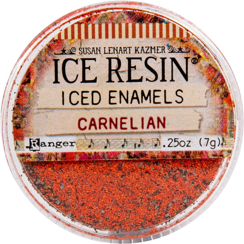 Sienna Iced Enamels Relique Powder 15ml - Carnelian Resin Dyes Pigments and Colours