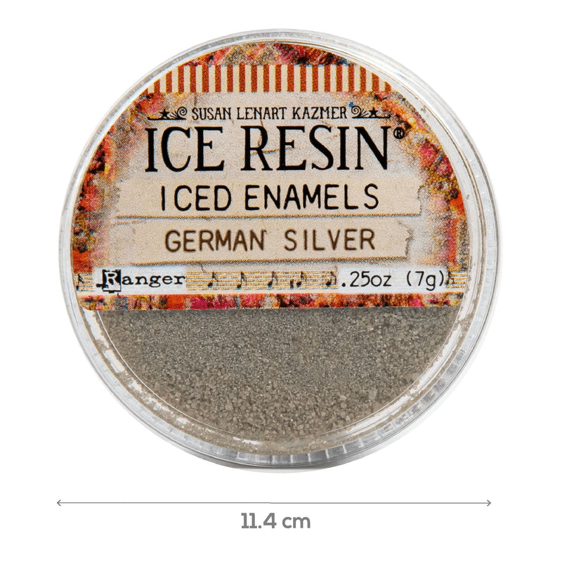 Gray Iced Enamels Relique Powder 15ml - German Silver Resin Dyes Pigments and Colours