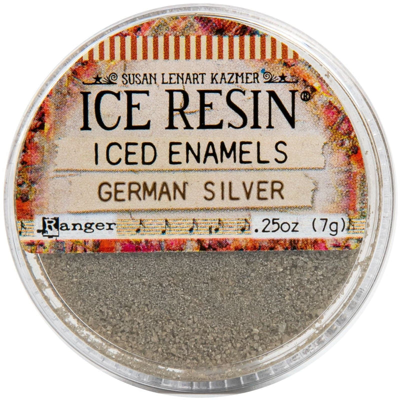 Gray Iced Enamels Relique Powder 15ml - German Silver Resin Dyes Pigments and Colours