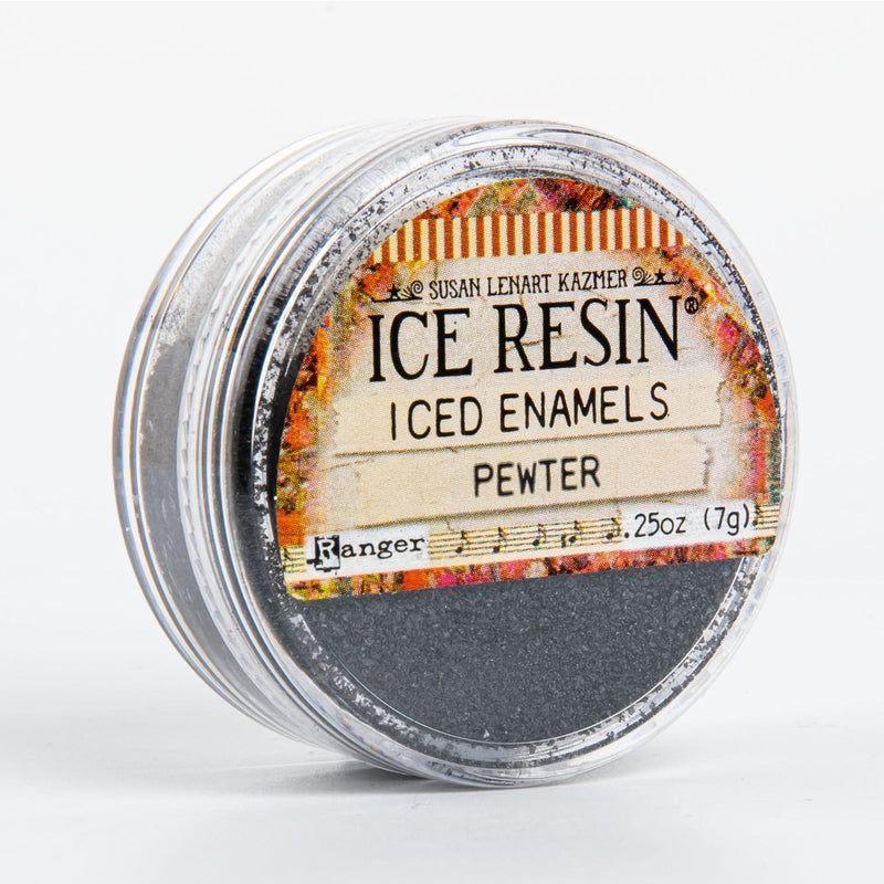 Gray Iced Enamels Relique Powder 15ml - Pewter Resin Dyes Pigments and Colours