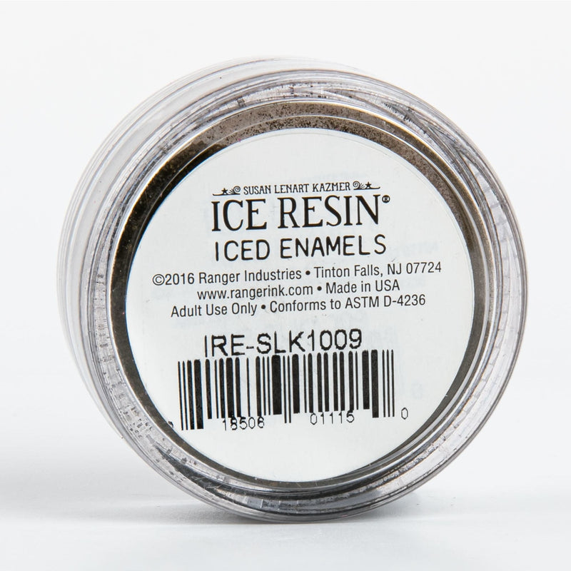 Dark Gray Iced Enamels Relique Powder 15ml - Tarnish Bronze Resin Dyes Pigments and Colours