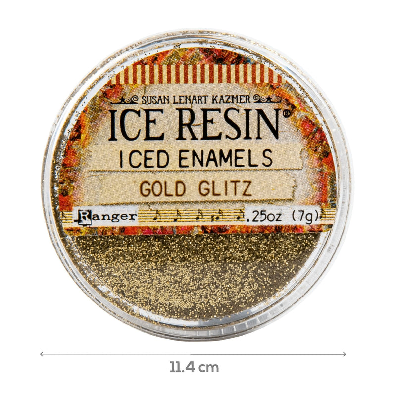 Tan Iced Enamels Relique Powder 15ml - Glitz Gold Resin Dyes Pigments and Colours