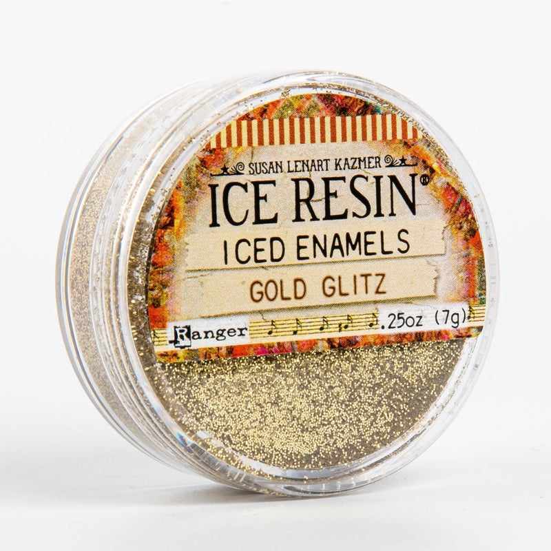 Tan Iced Enamels Relique Powder 15ml - Glitz Gold Resin Dyes Pigments and Colours