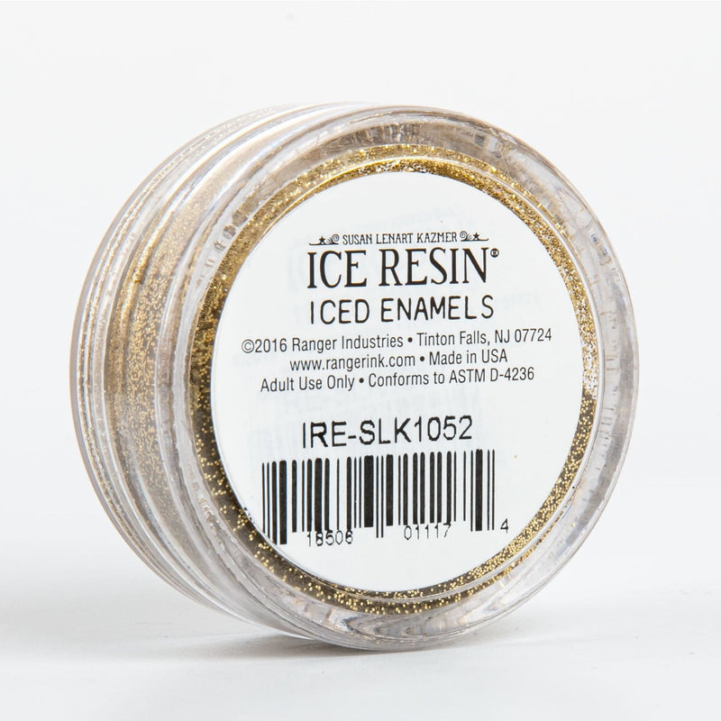 Rosy Brown Iced Enamels Relique Powder 15ml - Glitz Gold Resin Dyes Pigments and Colours