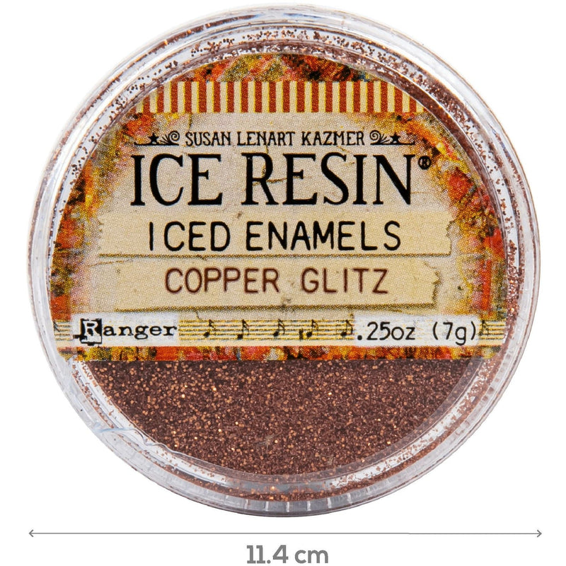 Tan Iced Enamels Relique Powder 15ml - Glitz Copper Resin Dyes Pigments and Colours