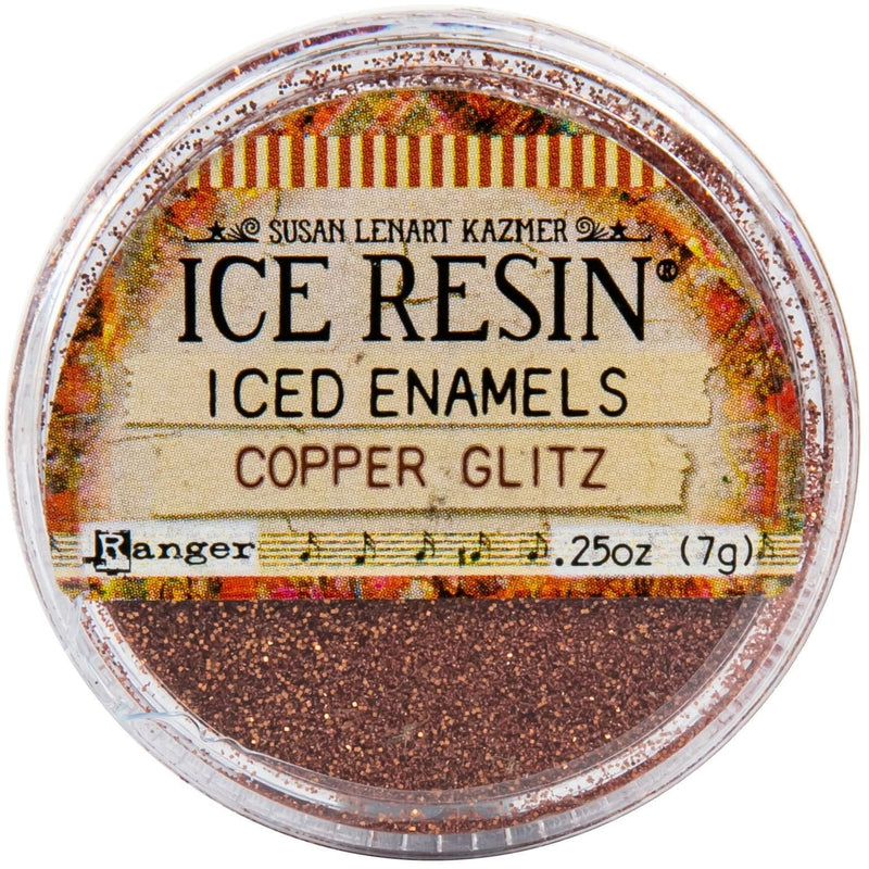 Tan Iced Enamels Relique Powder 15ml - Glitz Copper Resin Dyes Pigments and Colours