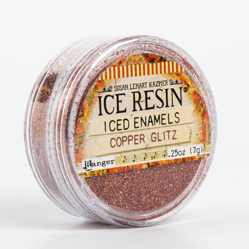 Tan Iced Enamels Relique Powder 15ml - Glitz Copper Resin Dyes Pigments and Colours